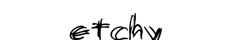 etchy font preview