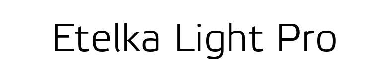Etelka Light Pro font preview