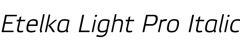 Etelka Light Pro Italic font preview