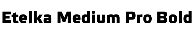 Etelka Medium Pro Bold font preview