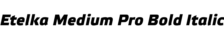 Etelka Medium Pro Bold Italic font preview