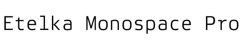 Etelka Monospace Pro font preview