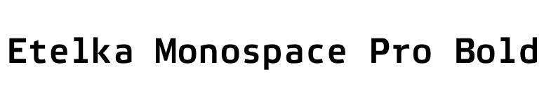Etelka Monospace Pro Bold font preview