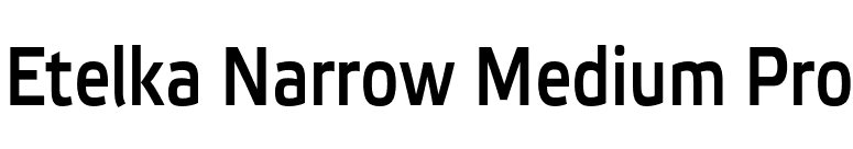 Etelka Narrow Medium Pro font preview