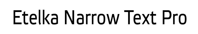 Etelka Narrow Text Pro font preview