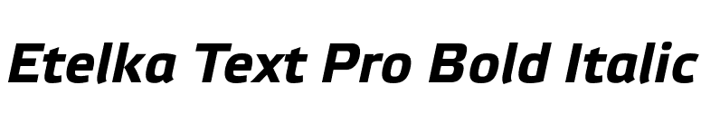 Etelka Text Pro Bold Italic font preview