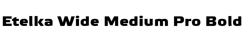 Etelka Wide Medium Pro Bold font preview