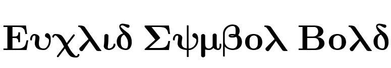 Euclid Symbol Bold font preview