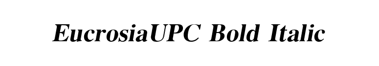 EucrosiaUPC Bold Italic font preview