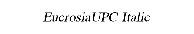 EucrosiaUPC Italic font preview