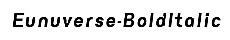 Eunuverse-BoldItalic font preview