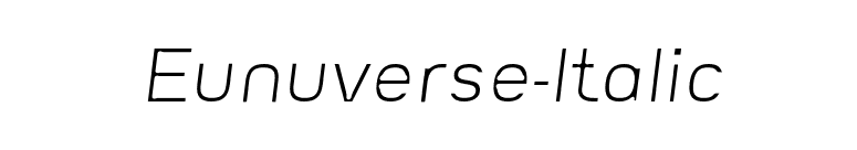 Eunuverse-Italic font preview