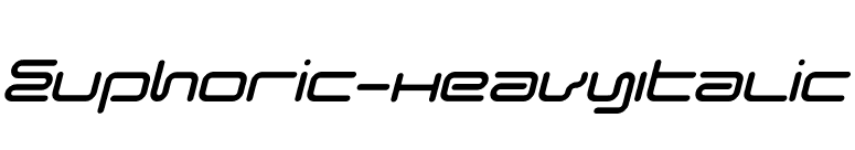 Euphoric-HeavyItalic font preview