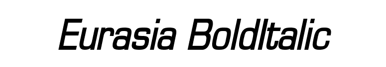Eurasia BoldItalic font preview