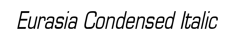 Eurasia Condensed Italic font preview