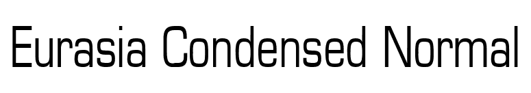 Eurasia Condensed Normal font preview