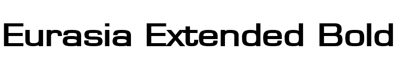 Eurasia Extended Bold font preview
