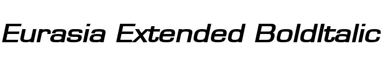 Eurasia Extended BoldItalic font preview