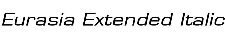 Eurasia Extended Italic font preview