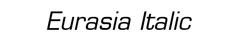 Eurasia Italic font preview
