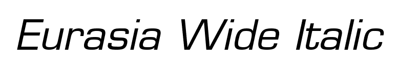 Eurasia Wide Italic font preview
