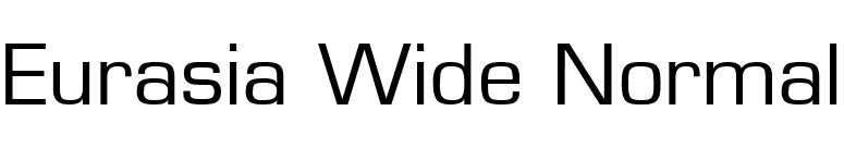Eurasia Wide Normal font preview