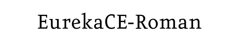EurekaCE-Roman font preview