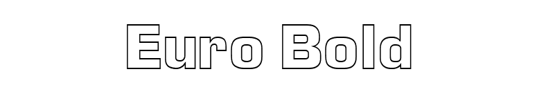 Euro Bold font preview