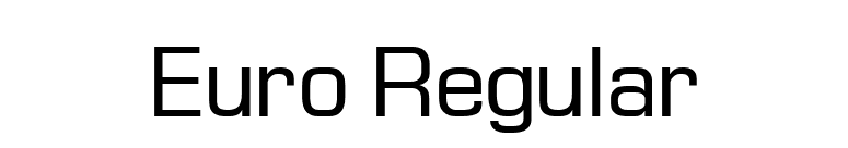 Euro Regular font preview