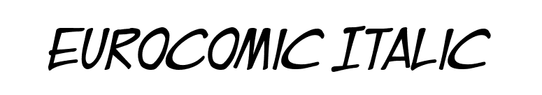 EuroComic Italic font preview