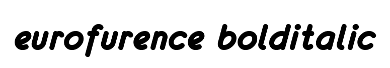 eurofurence bolditalic font preview