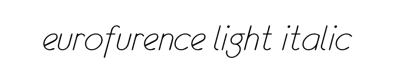 eurofurence light italic font preview
