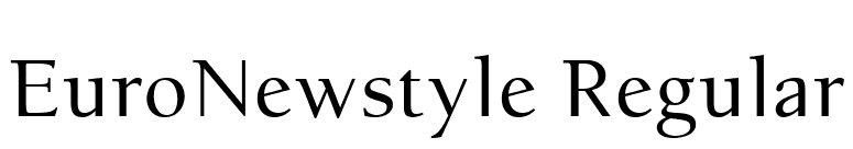 EuroNewstyle Regular font preview