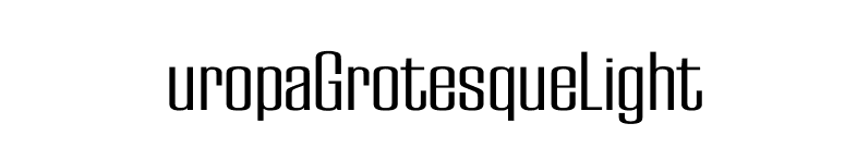 EuropaGrotesqueLight font preview