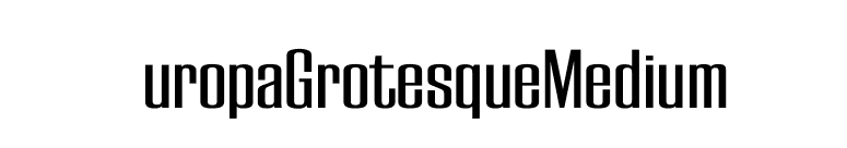 EuropaGrotesqueMedium font preview