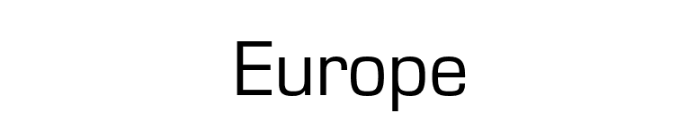 Europe font preview