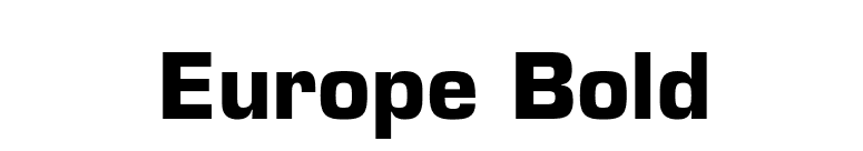 Europe Bold font preview