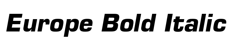 Europe Bold Italic font preview