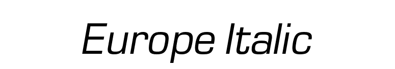 Europe Italic font preview