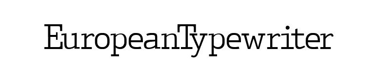 EuropeanTypewriter font preview