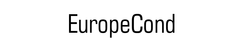EuropeCond font preview