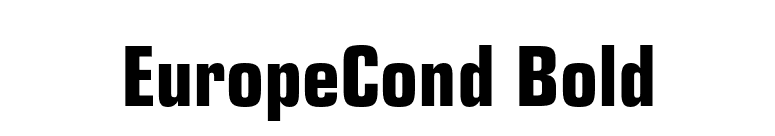EuropeCond Bold font preview