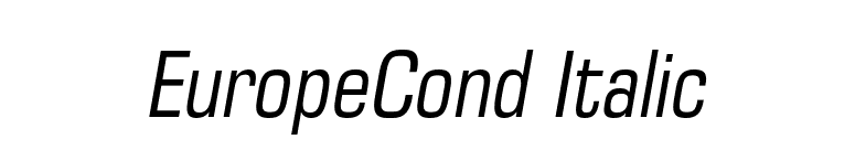 EuropeCond Italic font preview