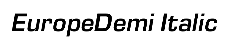 EuropeDemi Italic font preview