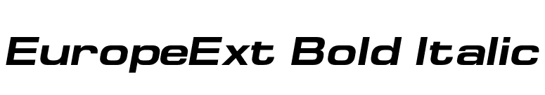 EuropeExt Bold Italic font preview
