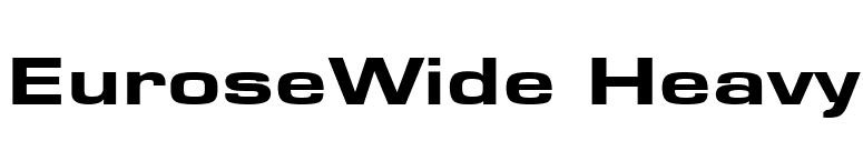 EuroseWide Heavy font preview