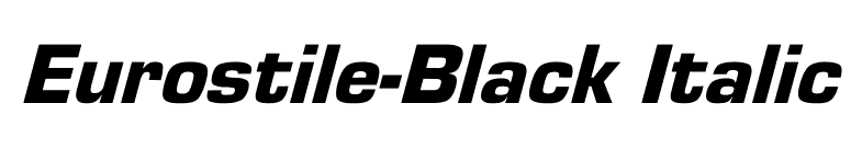 Eurostile-Black Italic font preview