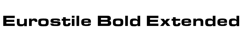 Eurostile Bold Extended font preview