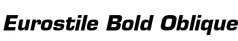 Eurostile Bold Oblique font preview