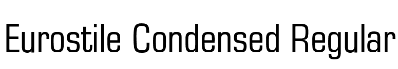 Eurostile Condensed Regular font preview
